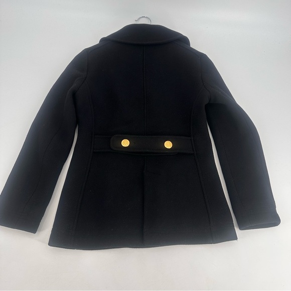 J. Crew Stadium Cloth Nello Gori Wool Short Peacoat Winter Coat 0P 0 Petite - Picture 4 of 4